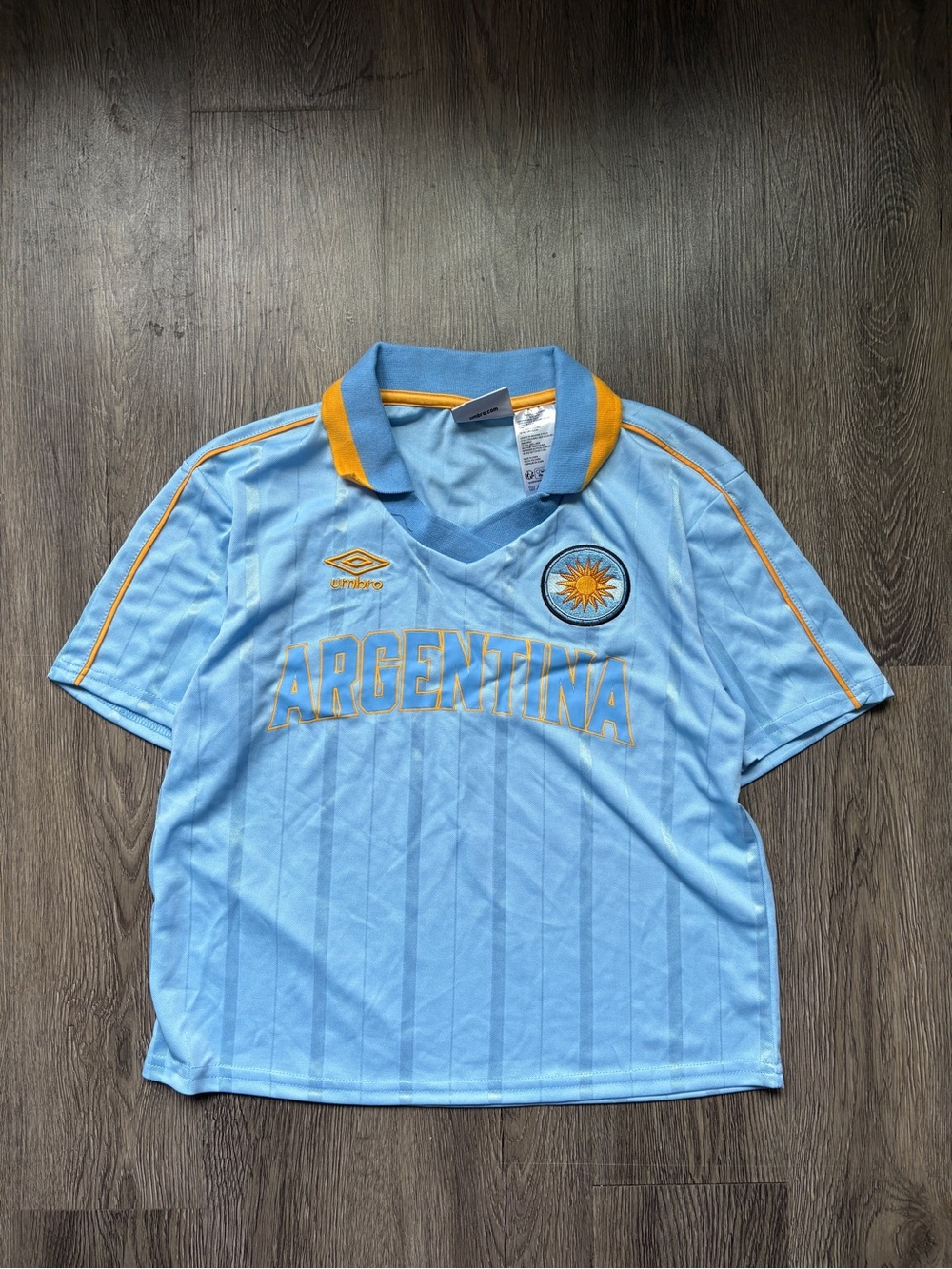 Umbro Argentina World Cup Soccer Jersey | Light Blue & White